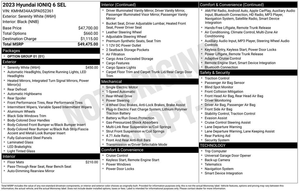 2023 Hyundai IONIQ 6 SEL