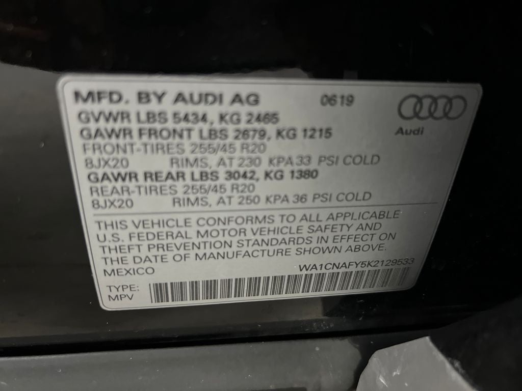 2019 Audi Q5 2.0T Prestige quattro