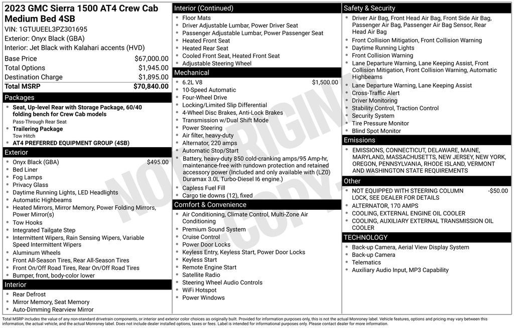 2023 GMC Sierra 1500 AT4