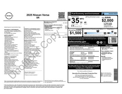 2025 Nissan Versa SR