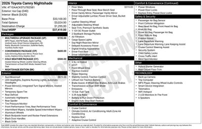 2026 Toyota Camry SE Nightshade