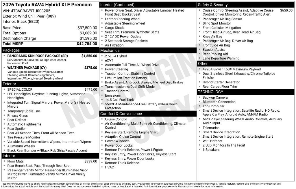 2026 Toyota RAV4 XLE Premium