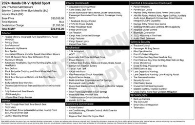 2024 Honda CR-V Hybrid Sport