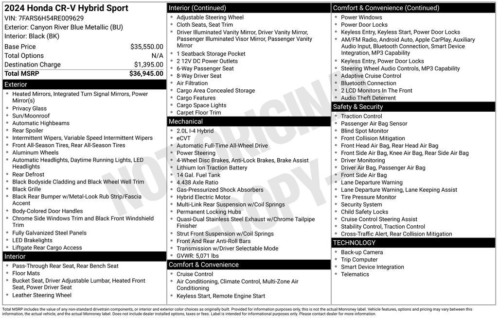 2024 Honda CR-V Hybrid Sport