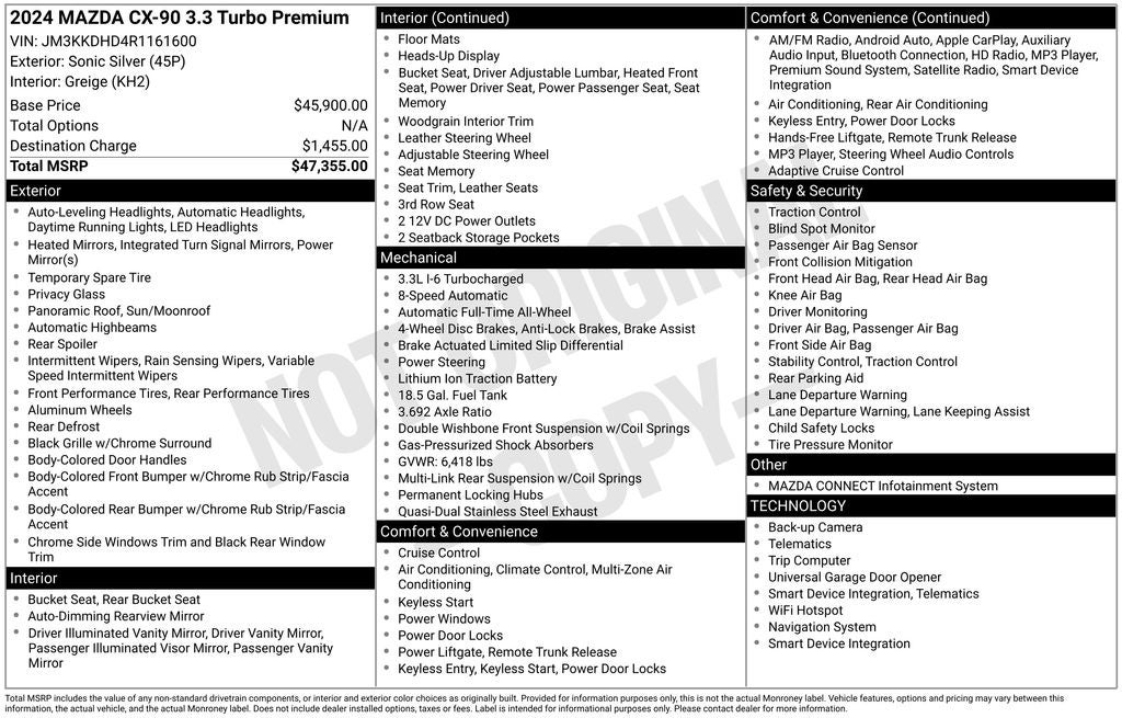 2024 Mazda Mazda CX-90 3.3 Turbo Premium