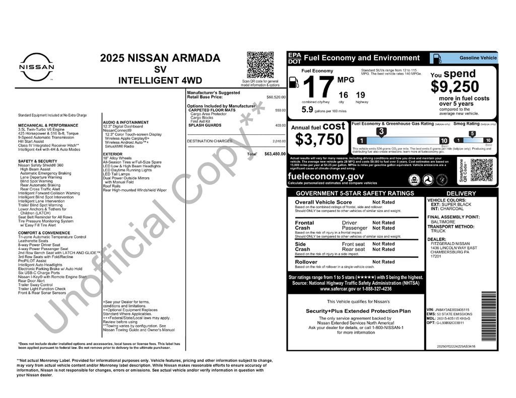 2025 Nissan Armada SV