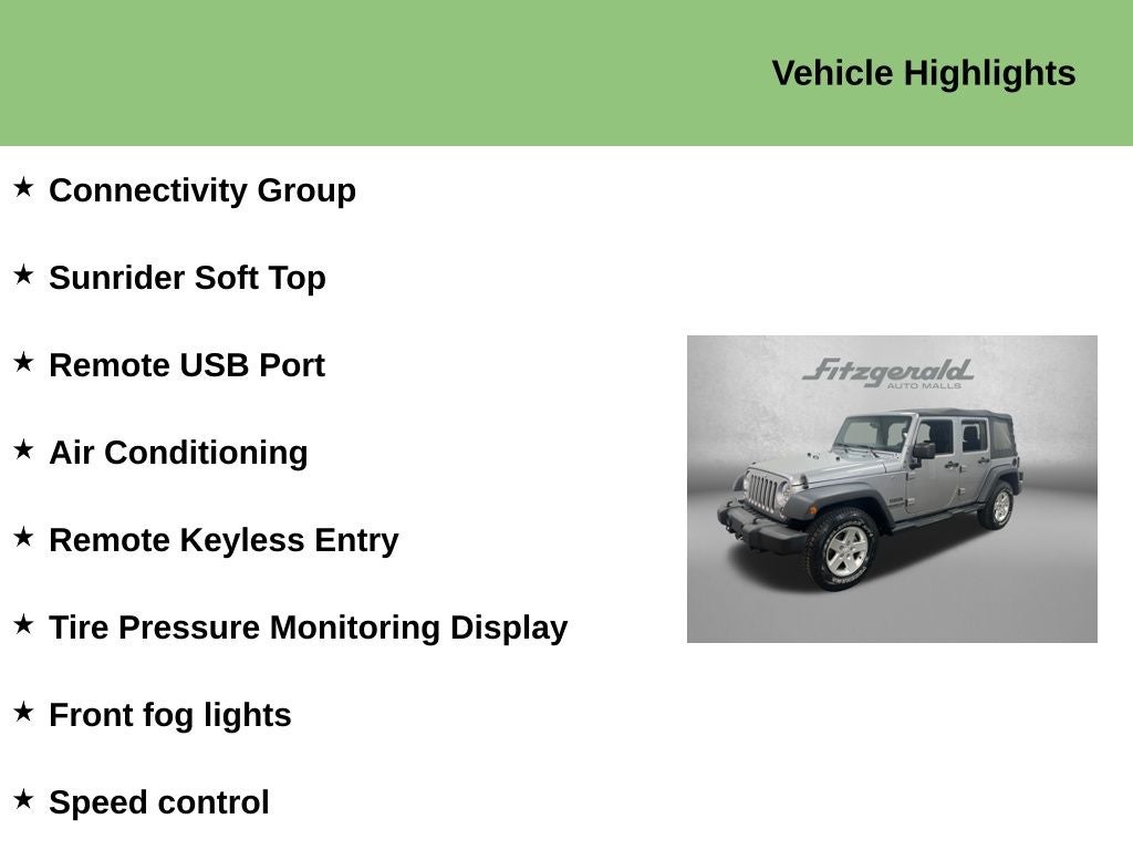 2016 Jeep Wrangler Unlimited Sport