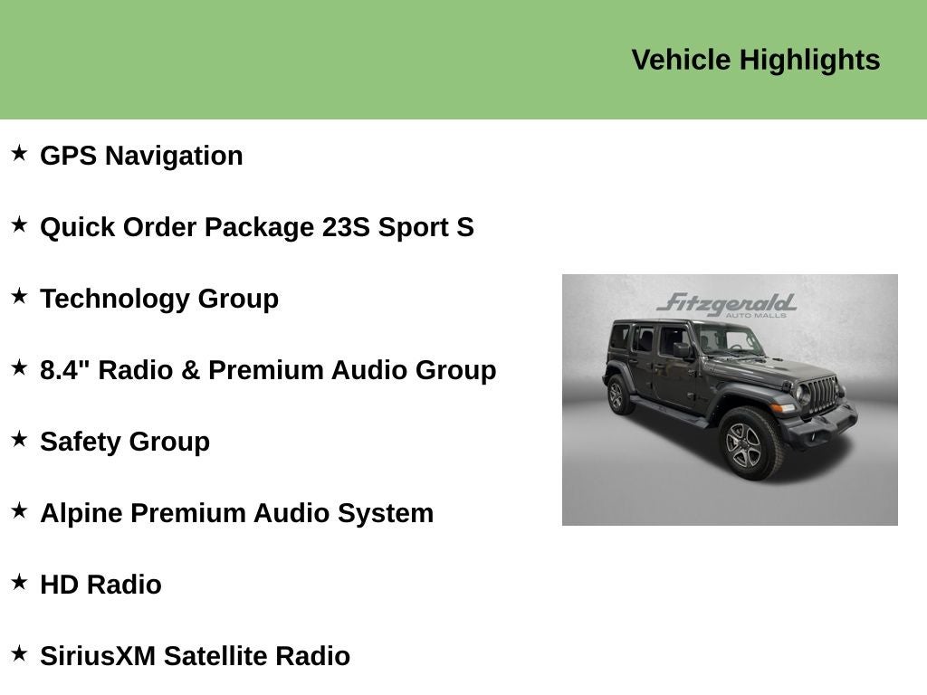 2022 Jeep Wrangler Unlimited Sport S 4x4