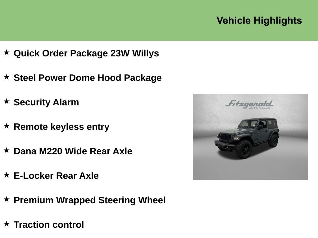 2026 Jeep Wrangler WRANGLER 2-DOOR WILLYS