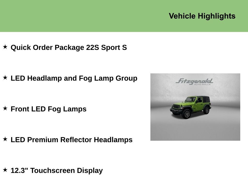 2026 Jeep Wrangler WRANGLER 2-DOOR SPORT S