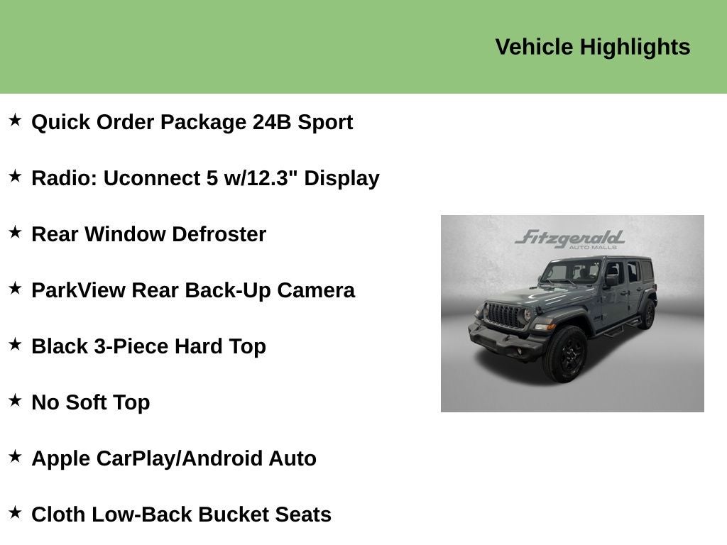 2024 Jeep Wrangler 4-Door Sport 4x4