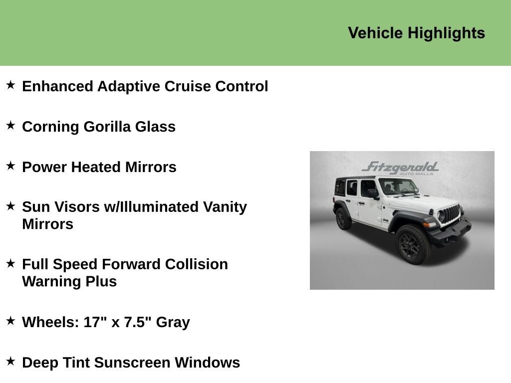 2025 Jeep Wrangler WRANGLER 4-DOOR SPORT S