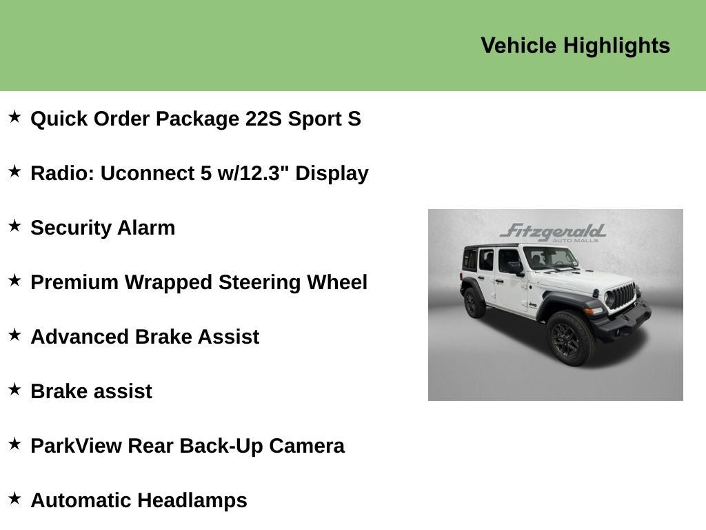 2025 Jeep Wrangler WRANGLER 4-DOOR SPORT S