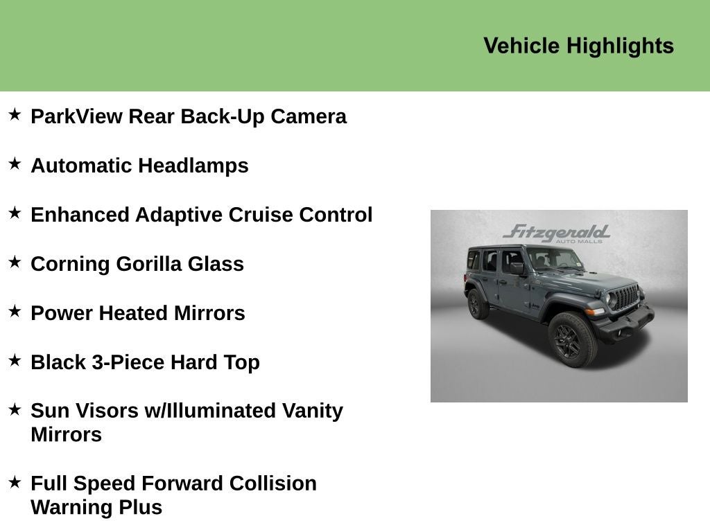 2025 Jeep Wrangler WRANGLER 4-DOOR SPORT S