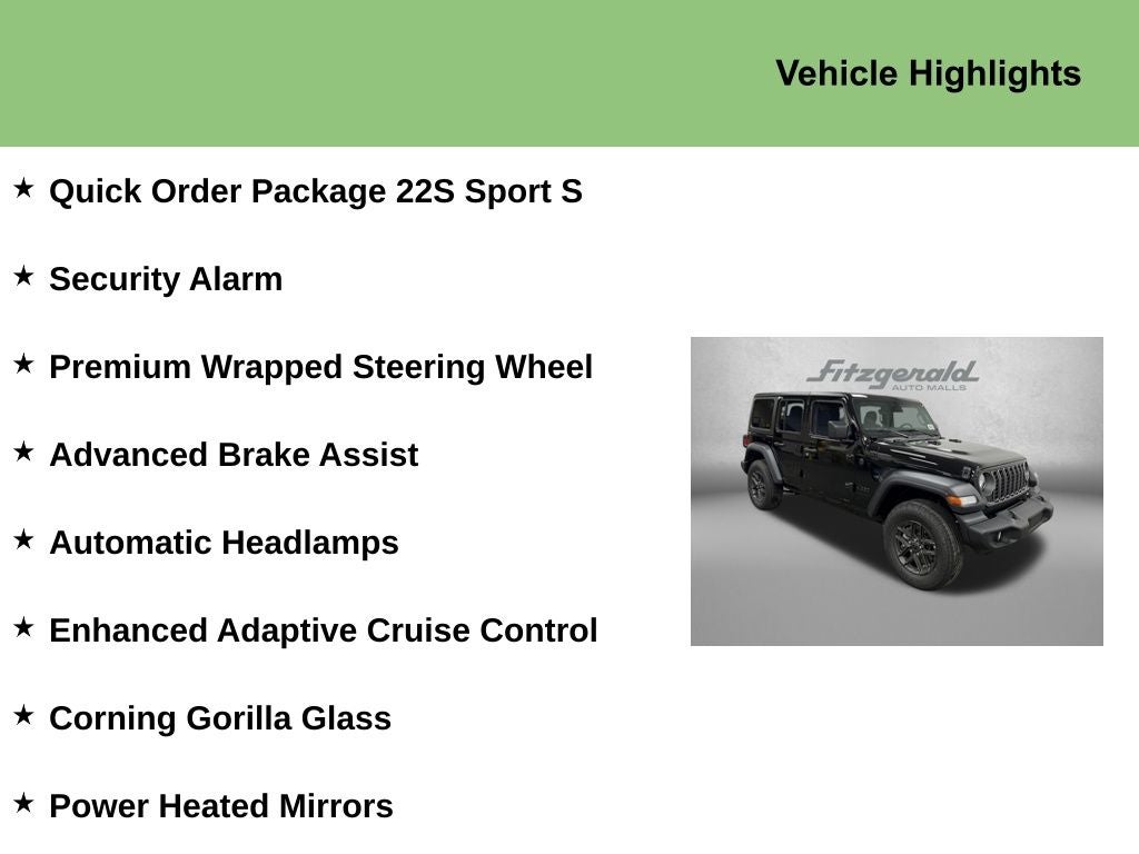 2025 Jeep Wrangler WRANGLER 4-DOOR SPORT S