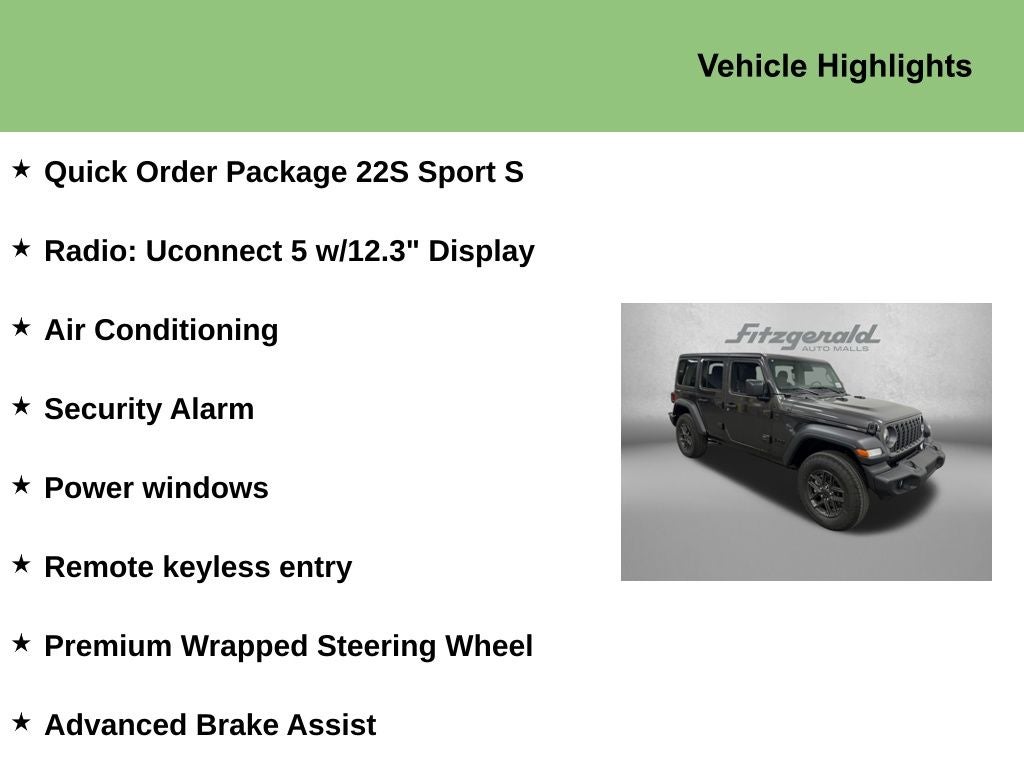 2025 Jeep Wrangler WRANGLER 4-DOOR SPORT S