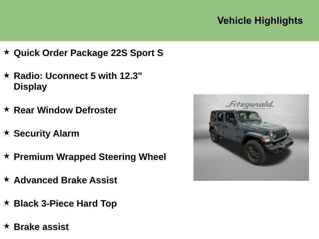 2026 Jeep Wrangler WRANGLER 4-DOOR SPORT S