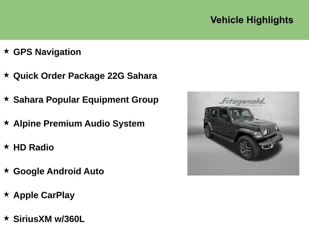 2025 Jeep Wrangler WRANGLER 4-DOOR SAHARA