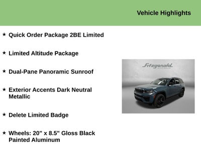 2026 Jeep Grand Cherokee GRAND CHEROKEE LIMITED 4X2