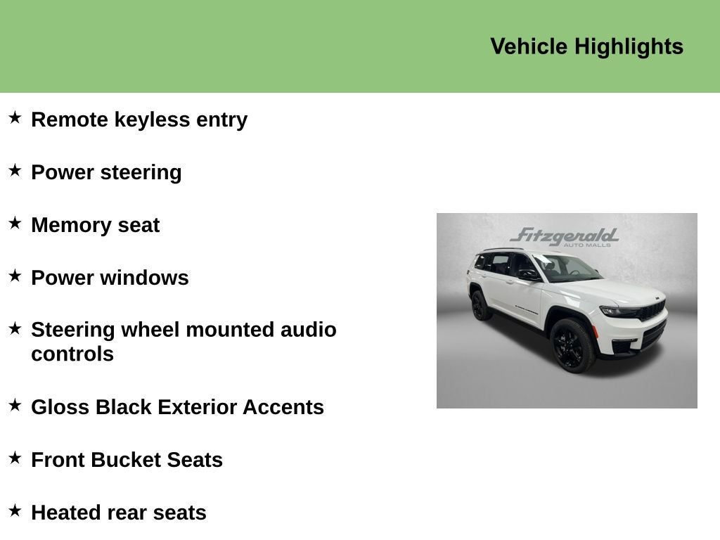 2025 Jeep Grand Cherokee GRAND CHEROKEE L LIMITED 4X2