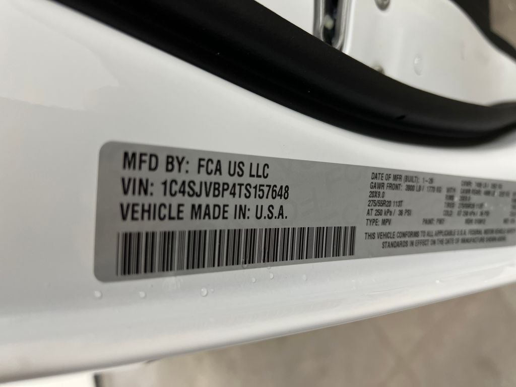 2026 Jeep Grand Wagoneer GRAND WAGONEER LIMITED ALTITUDE 4X4