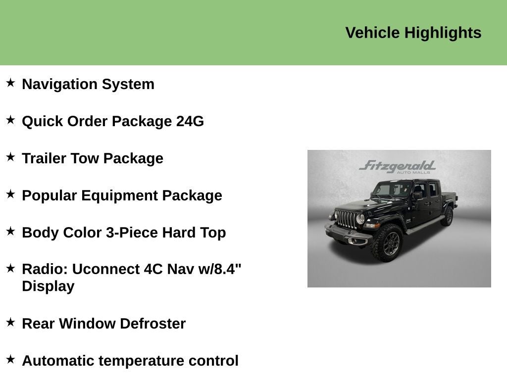 2022 Jeep Gladiator Overland 4x4