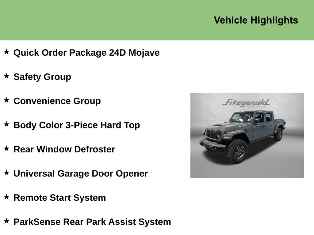 2026 Jeep Gladiator GLADIATOR MOJAVE 4X4