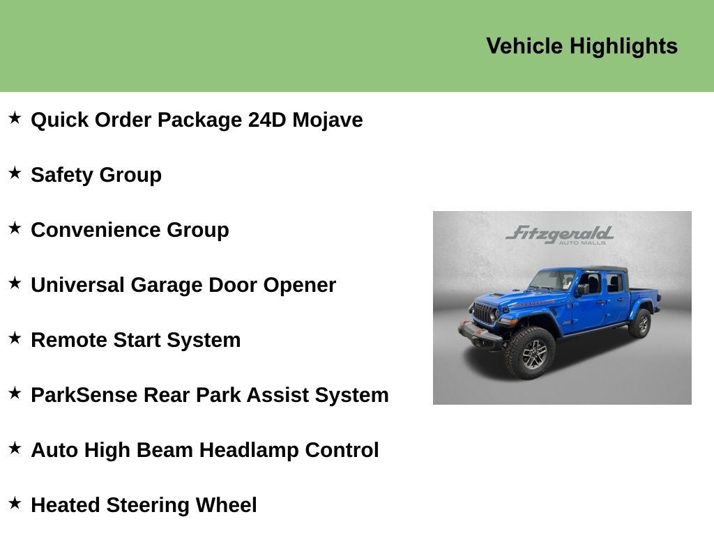 2026 Jeep Gladiator GLADIATOR MOJAVE 4X4