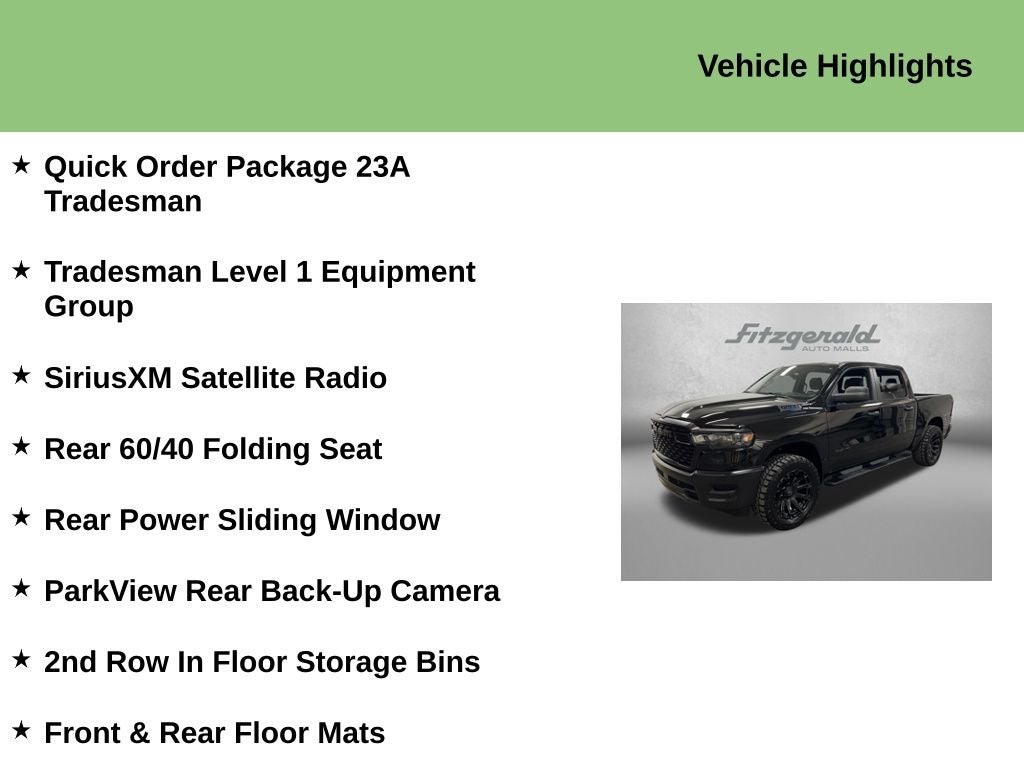 2025 RAM 1500 Tradesman Crew Cab 4x2 5'7' Box