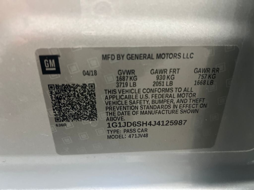 2018 Chevrolet Sonic LT Auto