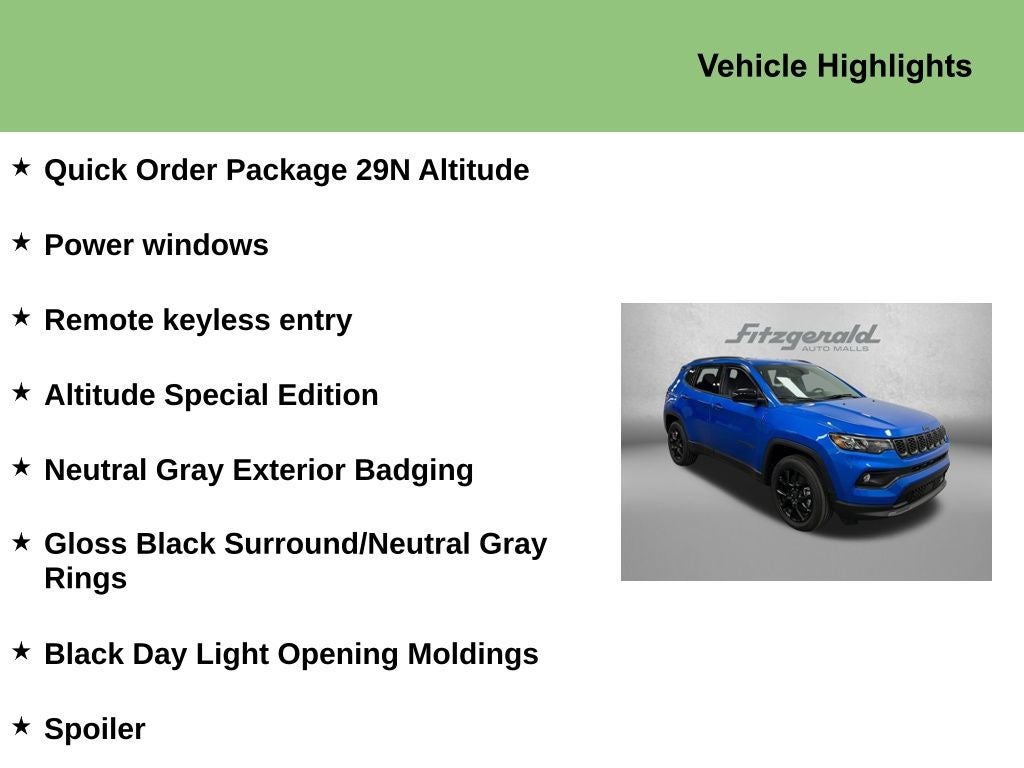 2026 Jeep Compass COMPASS LATITUDE ALTITUDE 4X4