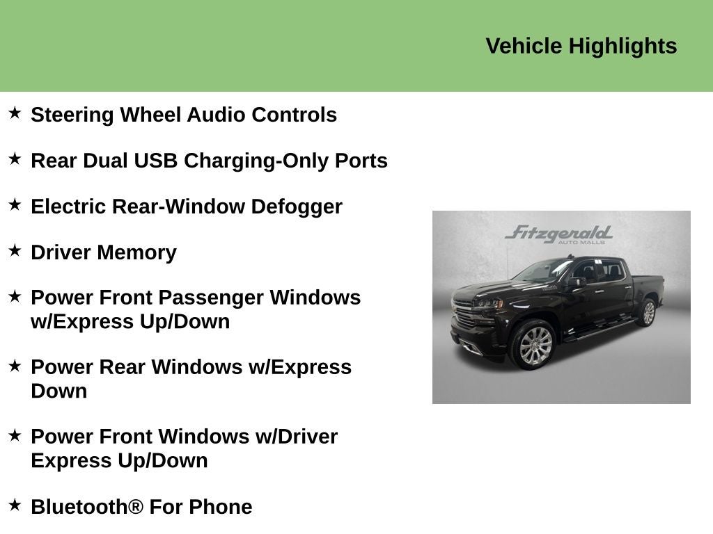 2020 Chevrolet Silverado 1500 4WD Crew Cab Short Bed High Country