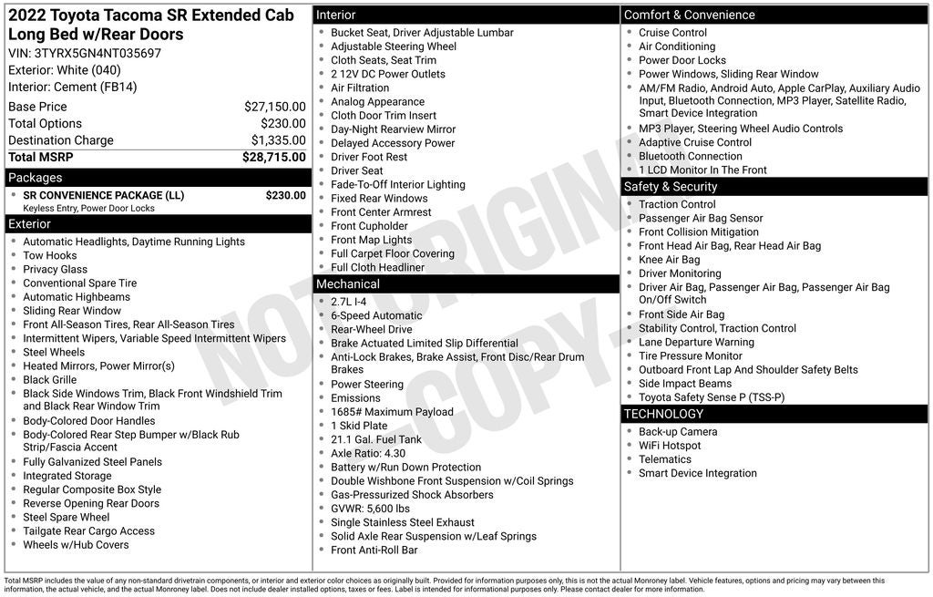 2022 Toyota Tacoma SR5