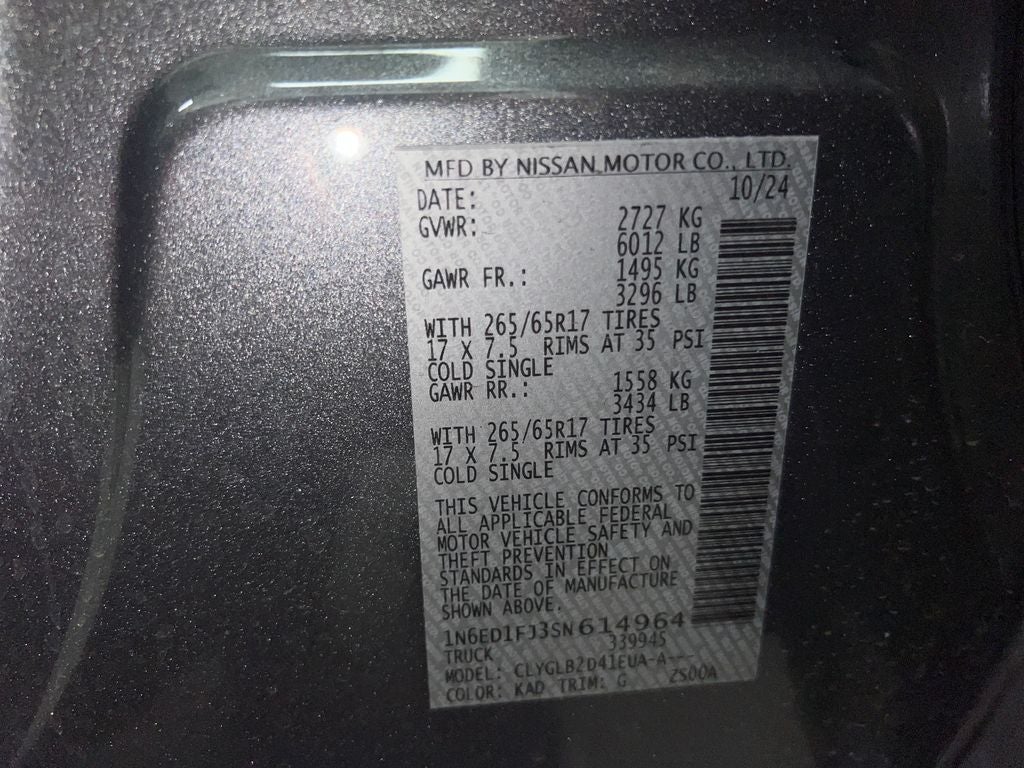 2025 Nissan Frontier SV