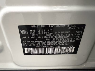 2017 Subaru Outback 2.5i Premium