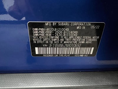 2022 Subaru WRX Limited